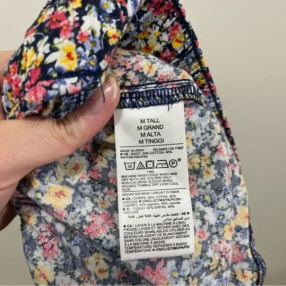 Old Navy Tiered Ditsy Floral Maxi Midi Skirt Sz M Tall Prairiecore Cottagecore - Picture 3 of 13